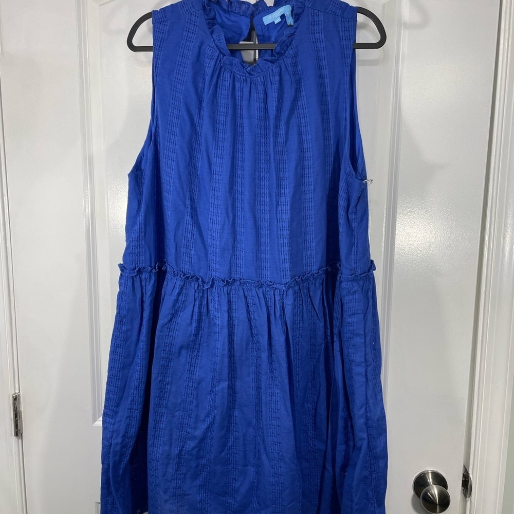 Draper James RSVP  Royal Blue  Baby Doll Dress Size XXL CB-114